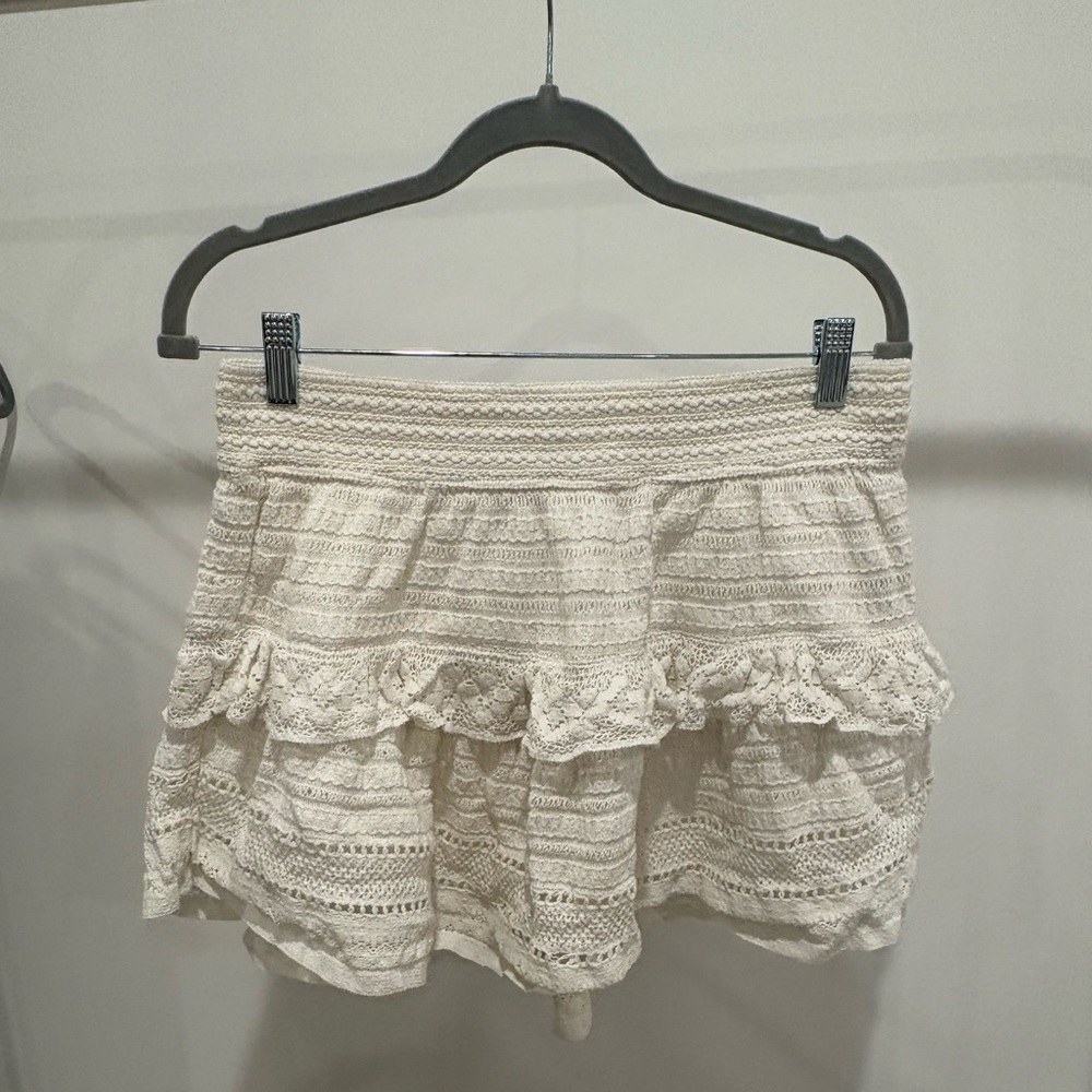 Aerie White Lace Skirt